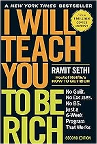Book cover of I Will Teach You to Be Rich by Ramit Sethi, bold neon green and black typography."